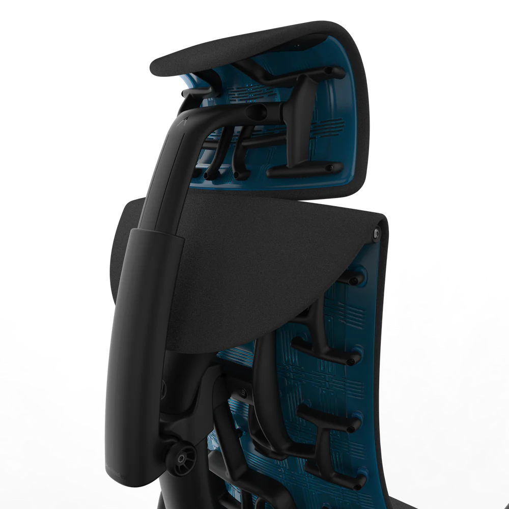 Atlas-Headrest für Herman Miller Embody (Black Cyan Gaming)